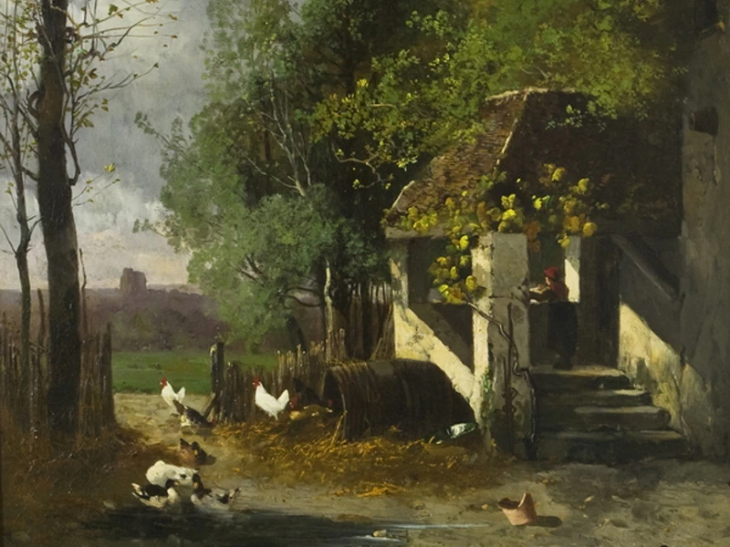 1851-Paul Biva - Mattina a Villeneuve l'Étang (1873), Museo delle Belle Arti, Troyes